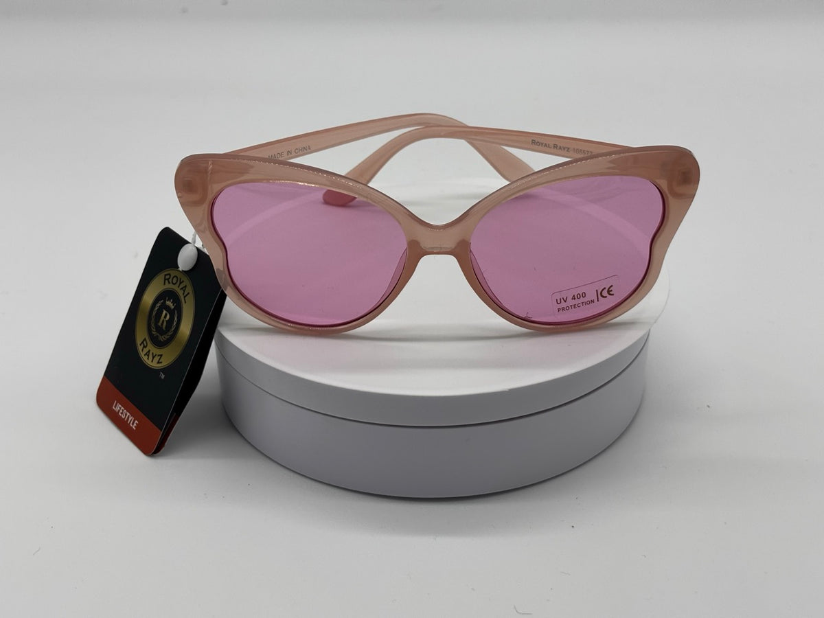 Royal Rayz Blush Cat-Eye Sunglasses – Blush Pink, Pink Lens