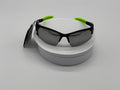 Royal Rayz Semi-Rimless Sport Sunglasses – Black & Green, Silver Mirror Lens