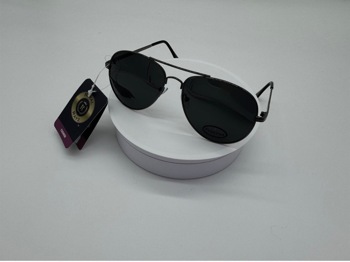 Gunmetal Aviator Sunglasses Polarized