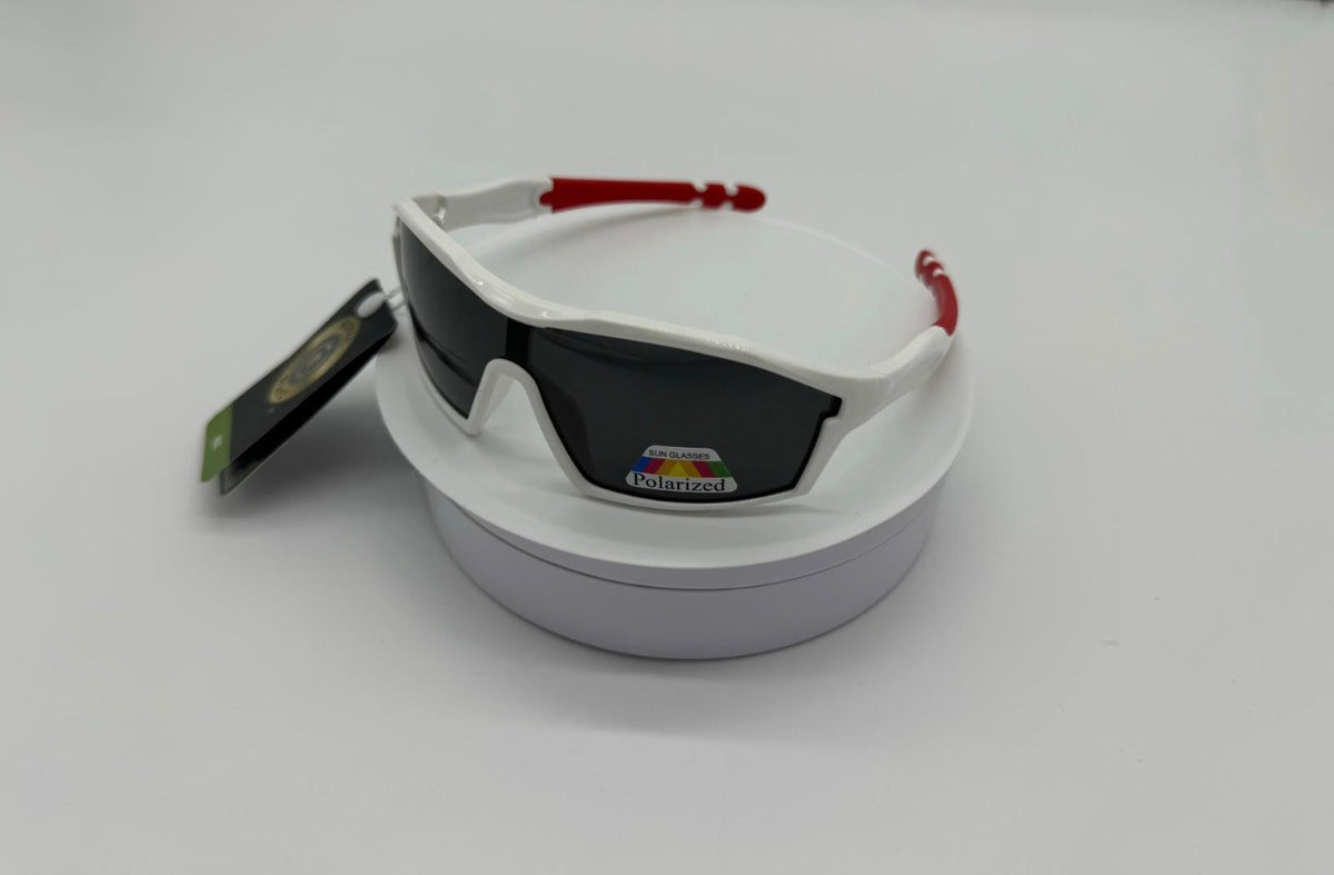 Kids White Wraparound Sport Sunglasses Polarized