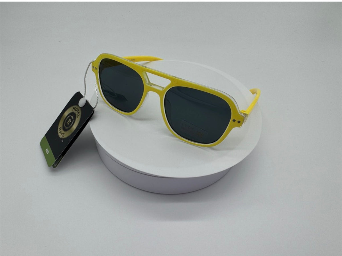 Kids Yellow Aviator Sunglasses