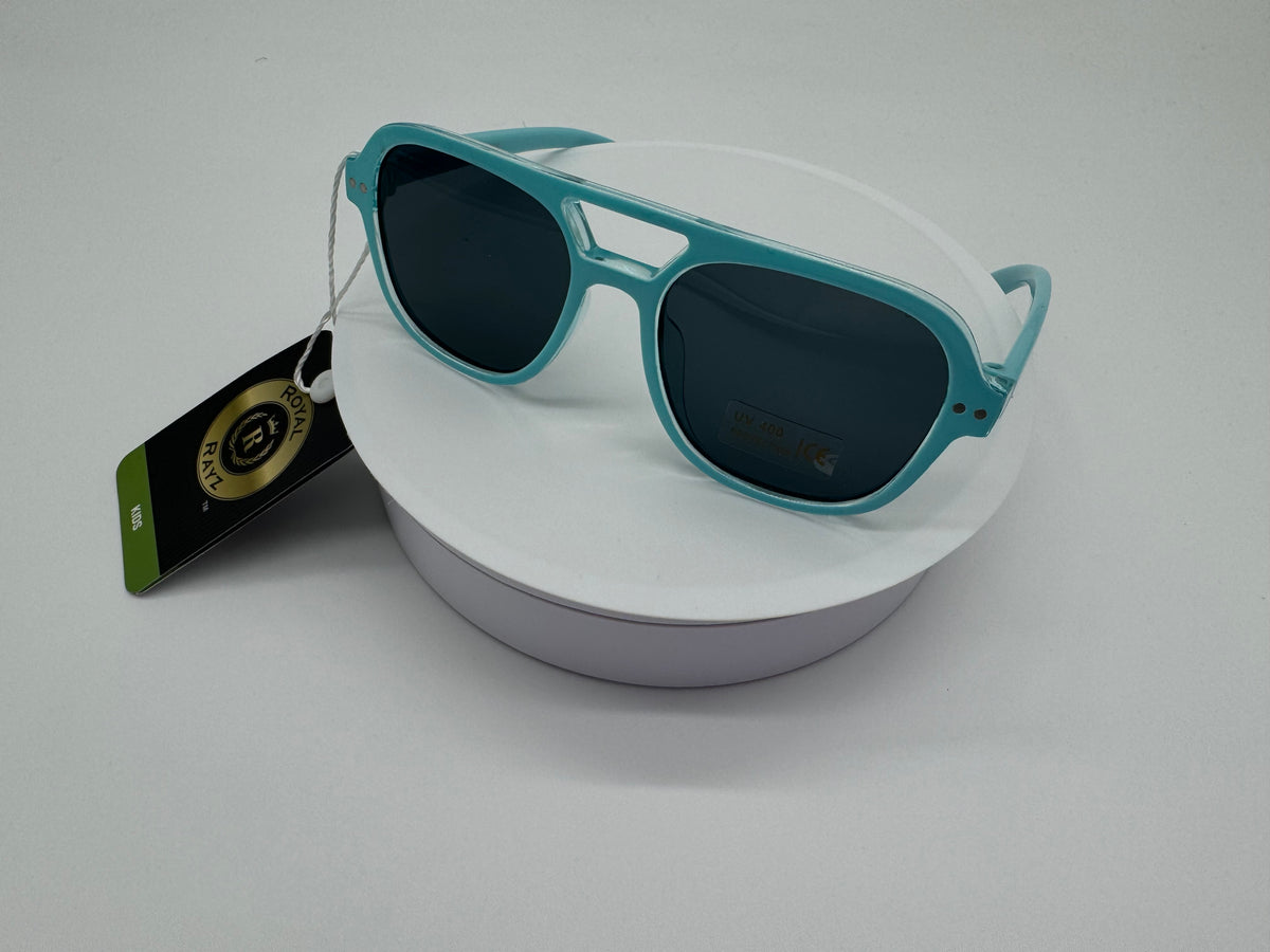 Kids Turquoise Aviator Sunglasses