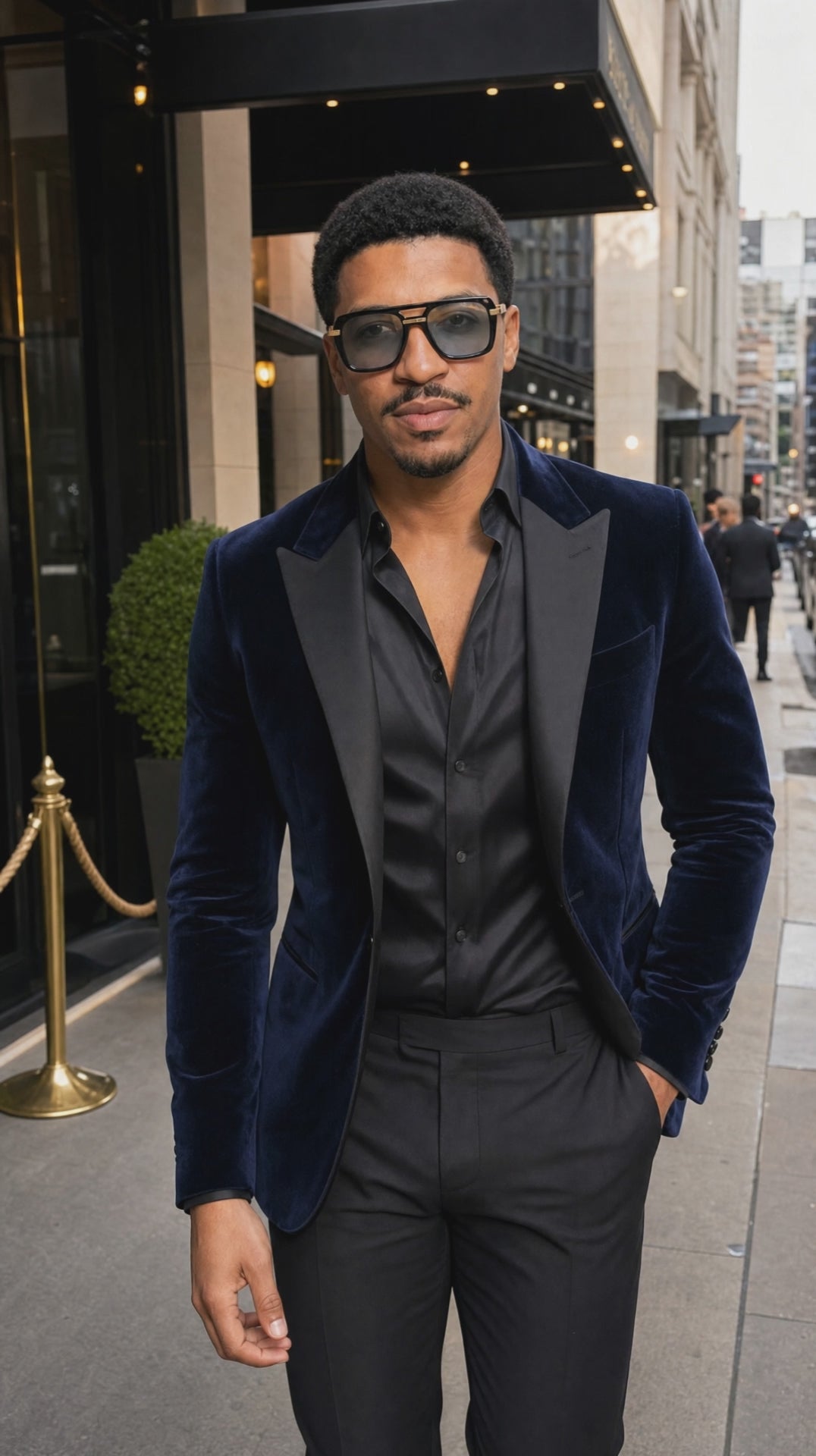 Royal Rayz Gold-Trim Square Aviator Sunglasses – Black & Gold, Grey-Champagne Gradient Lens